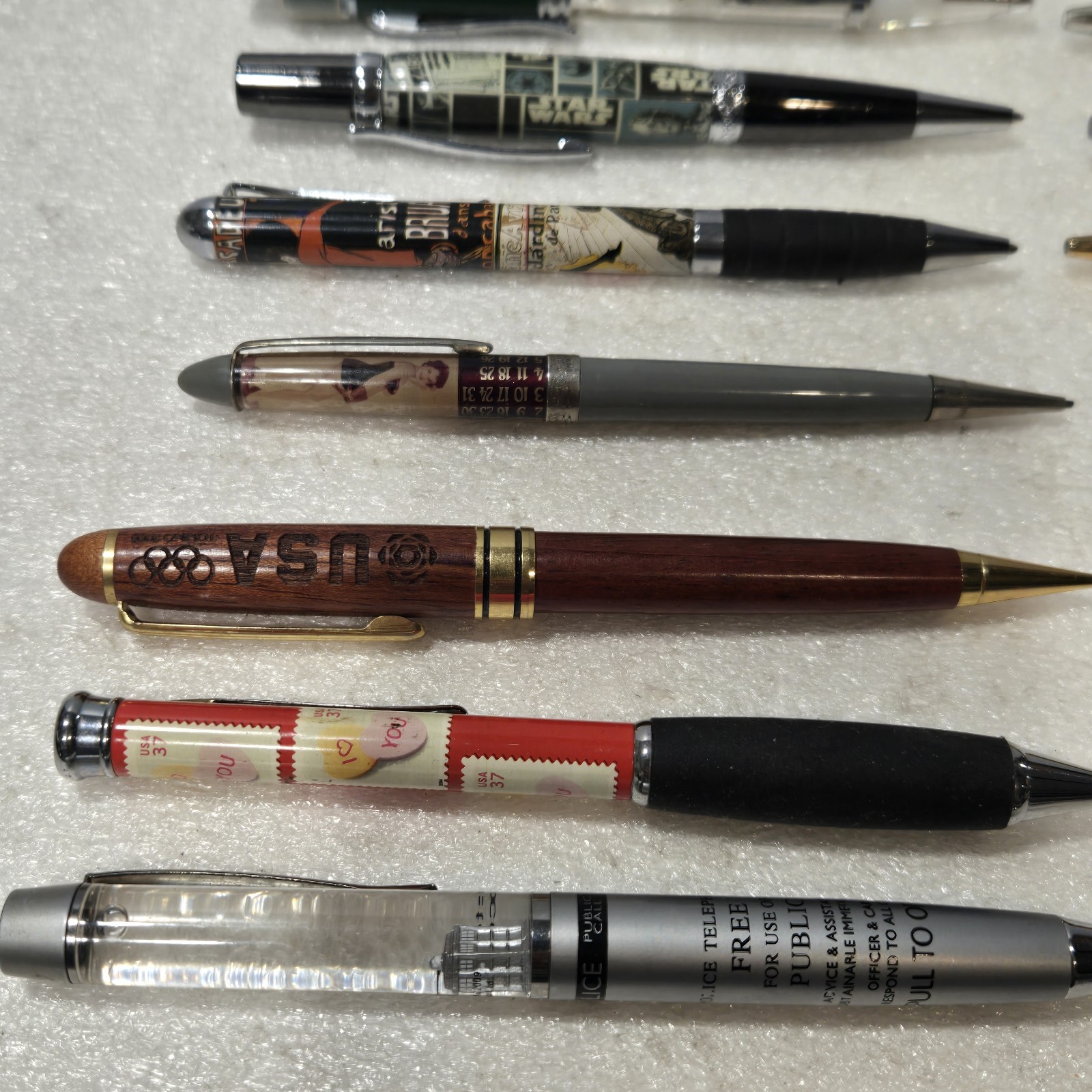 Collection of 20 Vintage Advertising and Novelty Pens Ballpoint Ink Pen Pencil