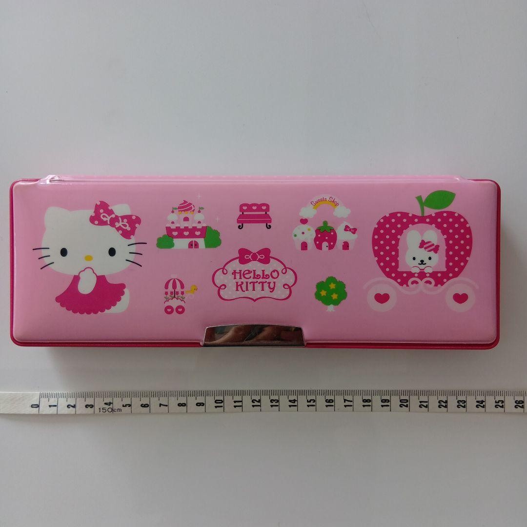 Sanrio Hello Kitty pink pencil case, open on both sides #3a997a