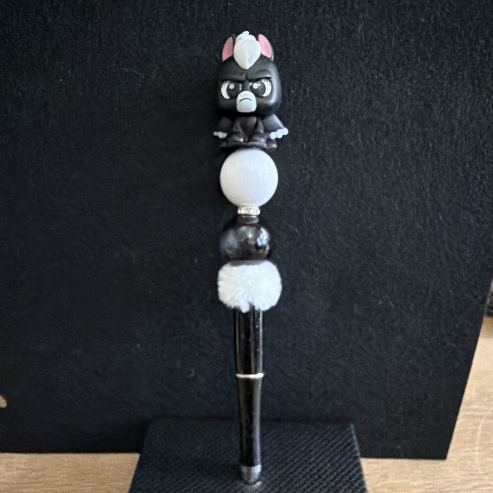 The black Pegasus doorable Ballpoint Pen, Plastic, Black Ink, Black & White