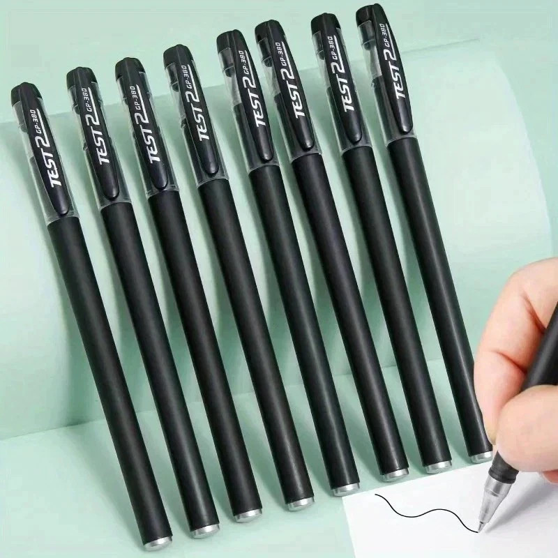 20PCS Ball Point Pens Black Gel Ink Pen Smooth Writing Fine 0.5mm Nib School Off