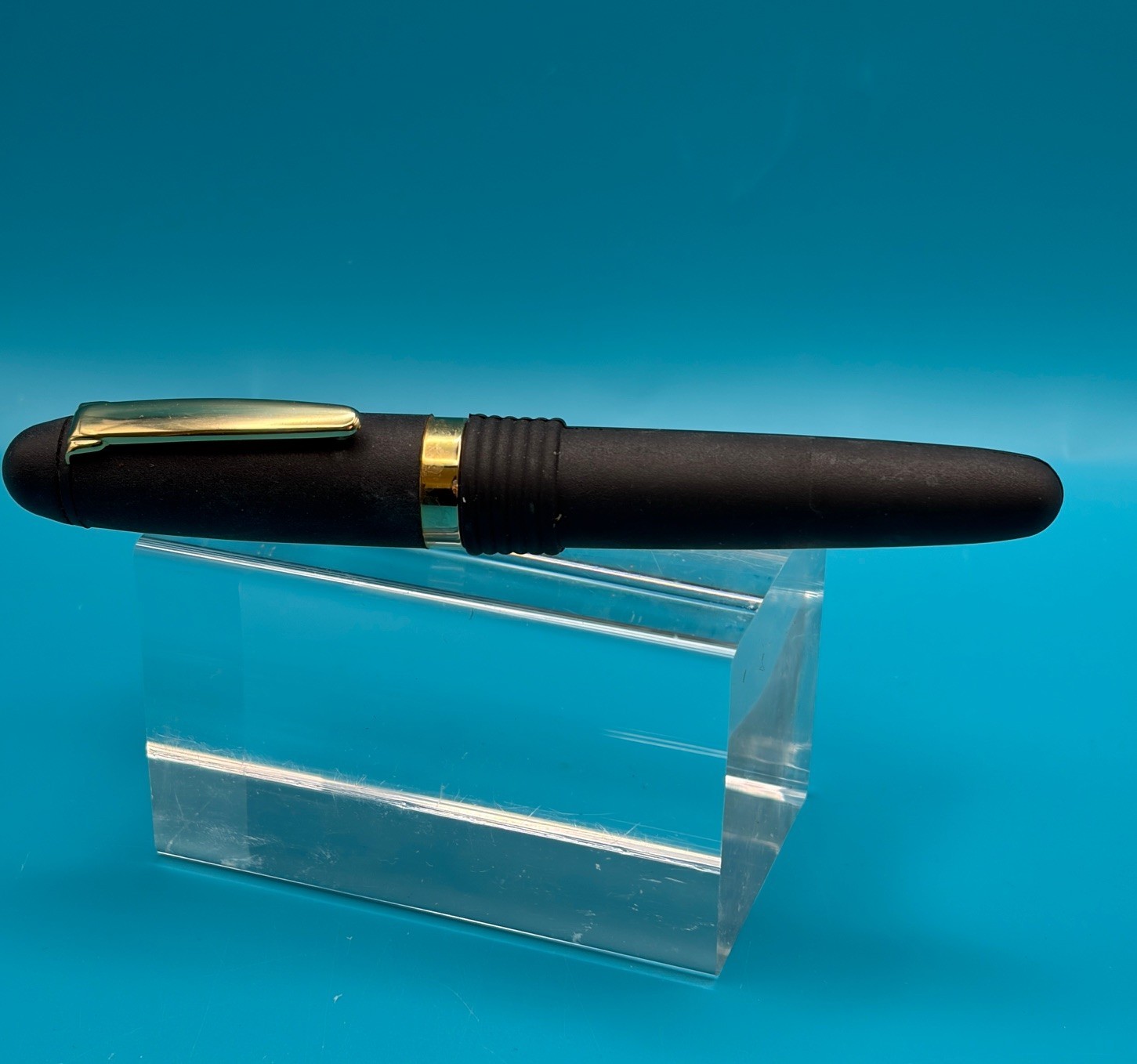 Wecle Ball Point Pen Rare Vintage Black Gold Tone Trim Collector Japan Signed