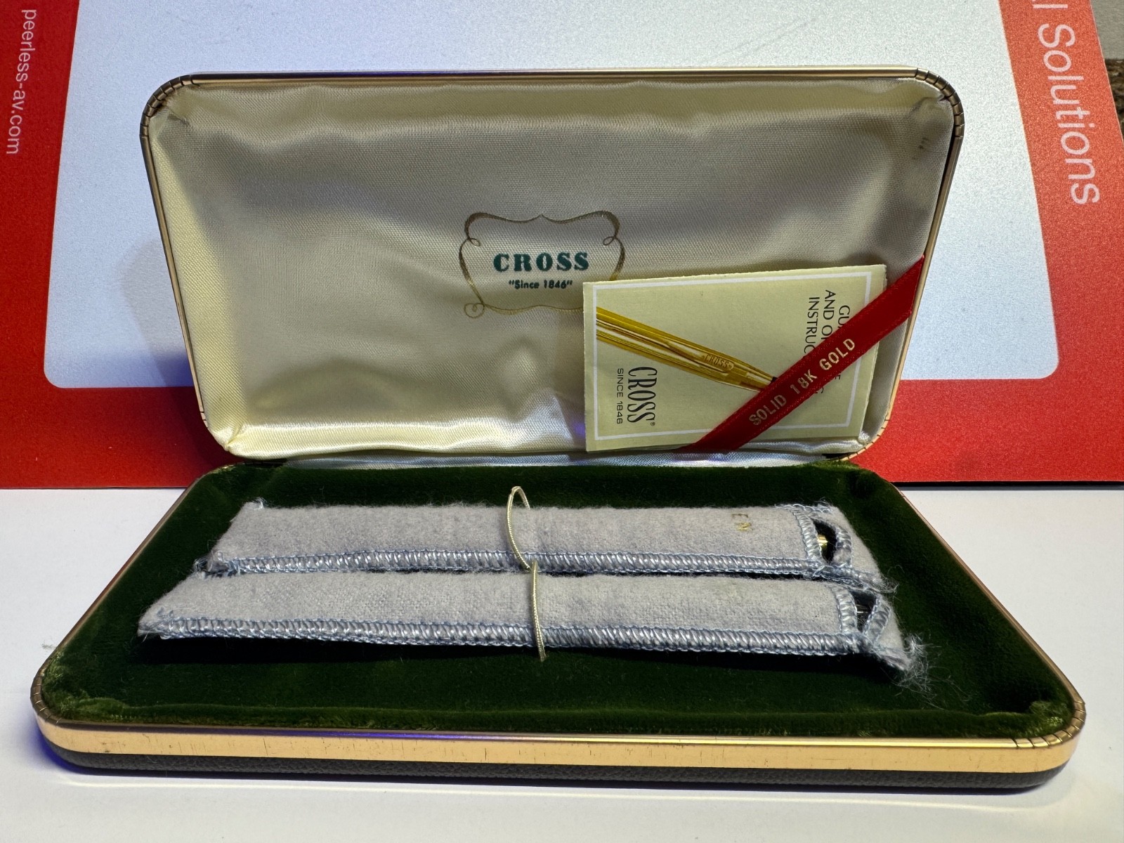18K Solid Gold 750 Cross Century Ballpoint Pen-Pencil Set Rare Vintage