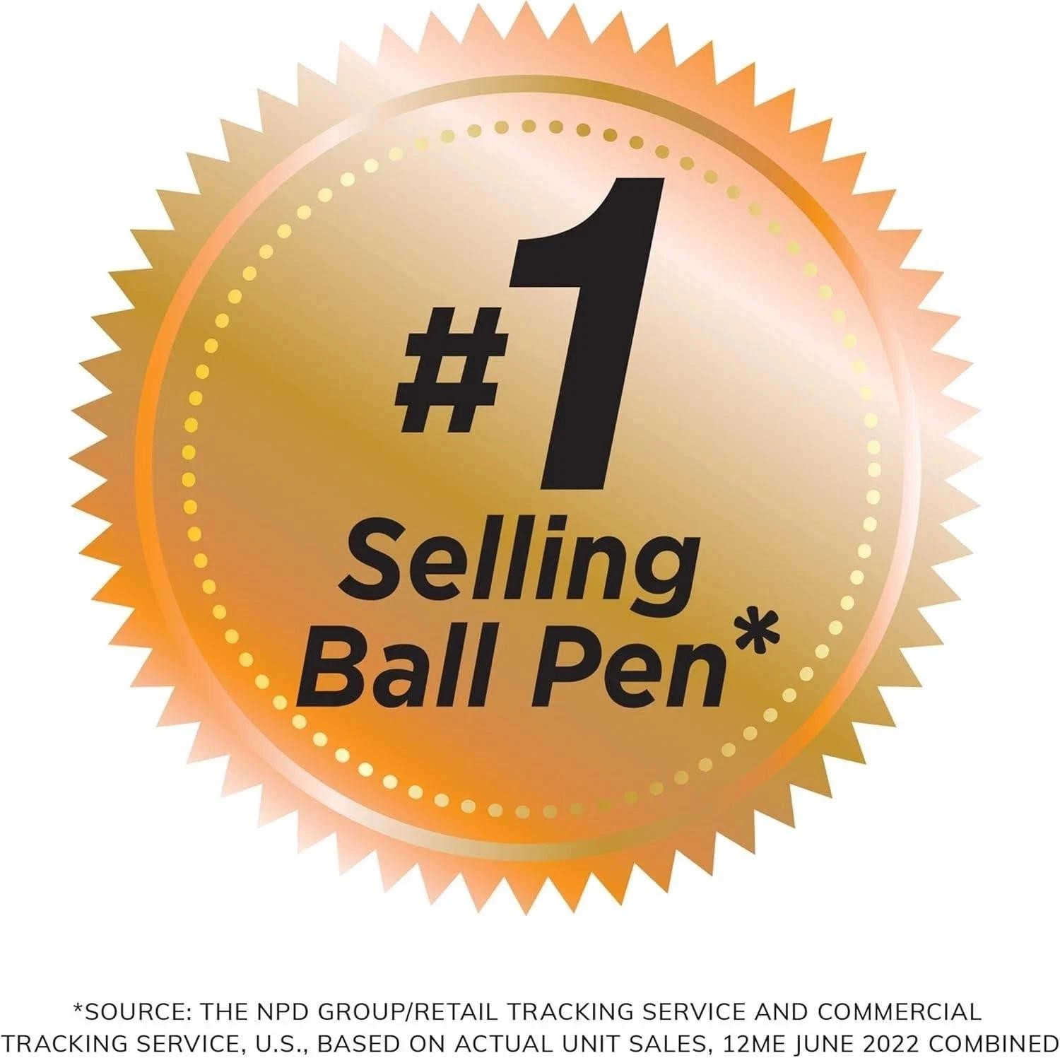 Pack of 10 Ballpoint Pen – Black Ink Ball Point Pens for Office Writing School