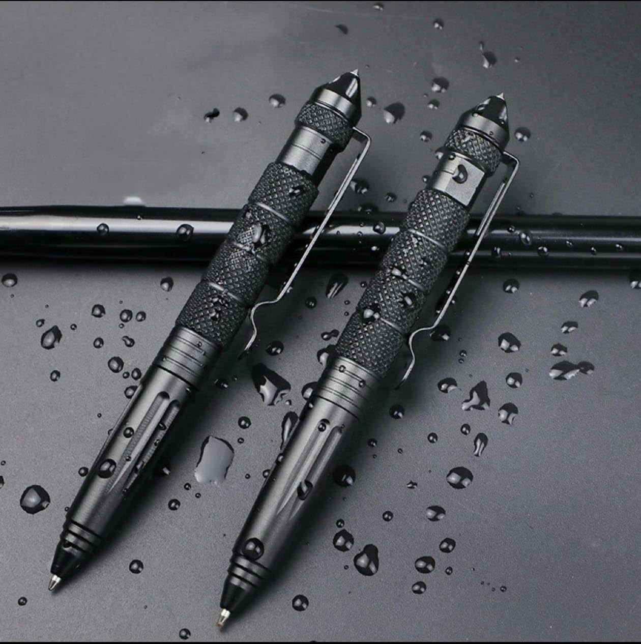 1pcs Tactical Pen Aluminum Self Defense Tungsten Glass Breaker Writing Black