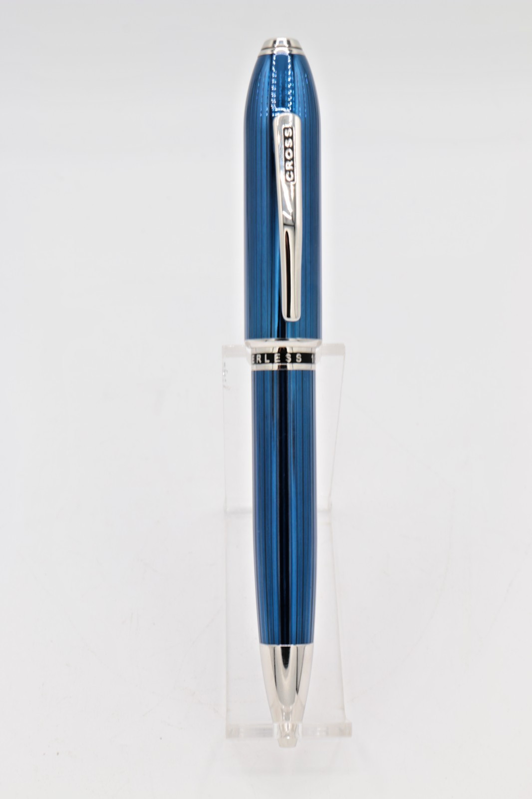 Cross Peerless 125 Quartz Blue Lacquer Platinum Ballpoint AT0702-14 NEW IN BOX