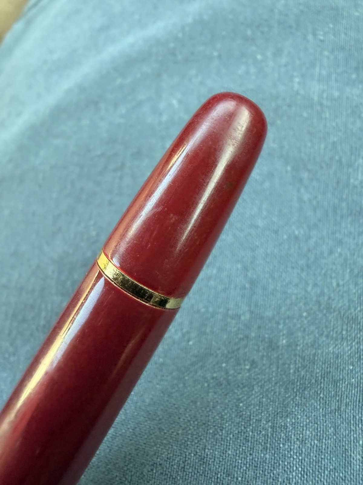 Executive Ballpoint Pen Burgundy Gold Trim looks like Homage Style