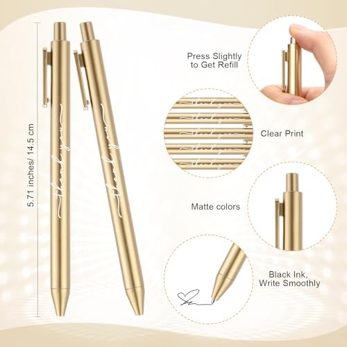 pcs Thank You Pens Bulk Cute Multicolor Ballpoint Pen for Server 30 Gold