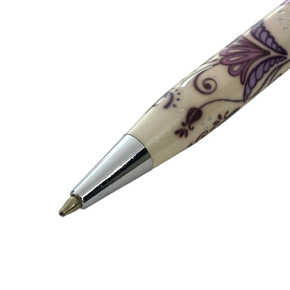 Cross Botanica Ballpoint Pen Botanical Pattern Silver Pink Purple Twist