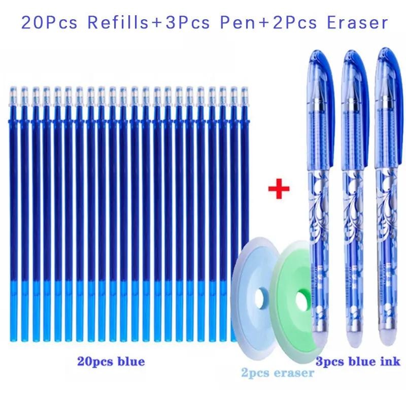 0.5mm Erasable Gel Pen Set, 6 Colors with Refills, Washable School Supplies