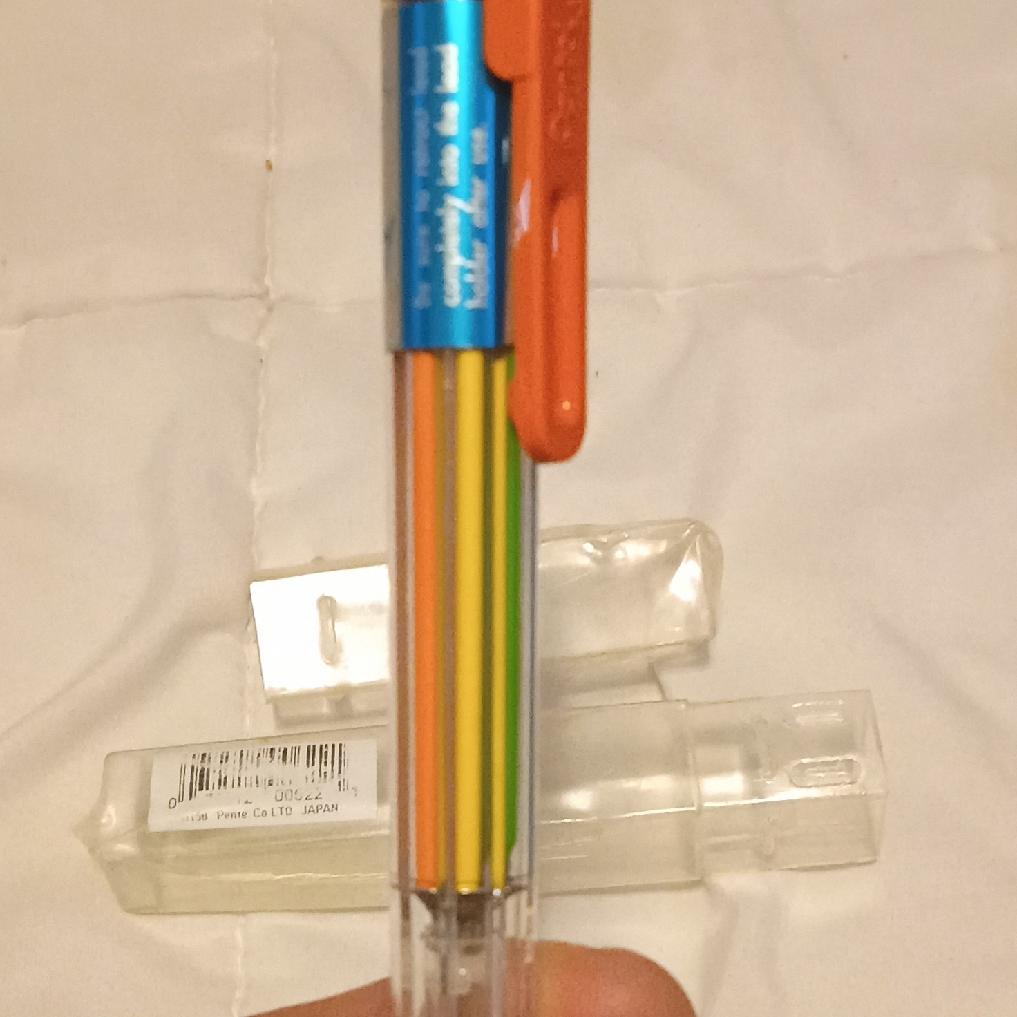 Pentel Plastic Multicolor Retractable Ballpoint Pen w/ Multicolor Ink & Case