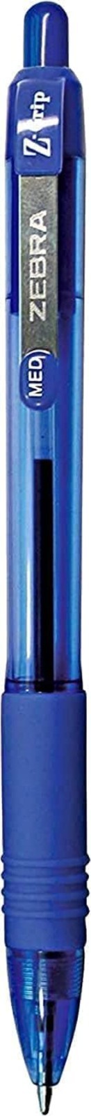 Zebra Z-Grip 1.0mm Ballpoint Pen Set – 12 Black & 12 Blue, Ideal for All Ages