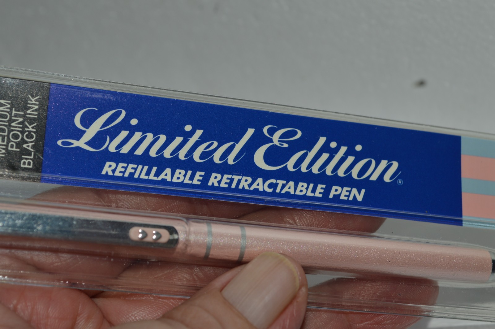 PAPER MATE Limited Edition Ball Pen Pearlescent Soft Pink Japan Made 1989 MIP