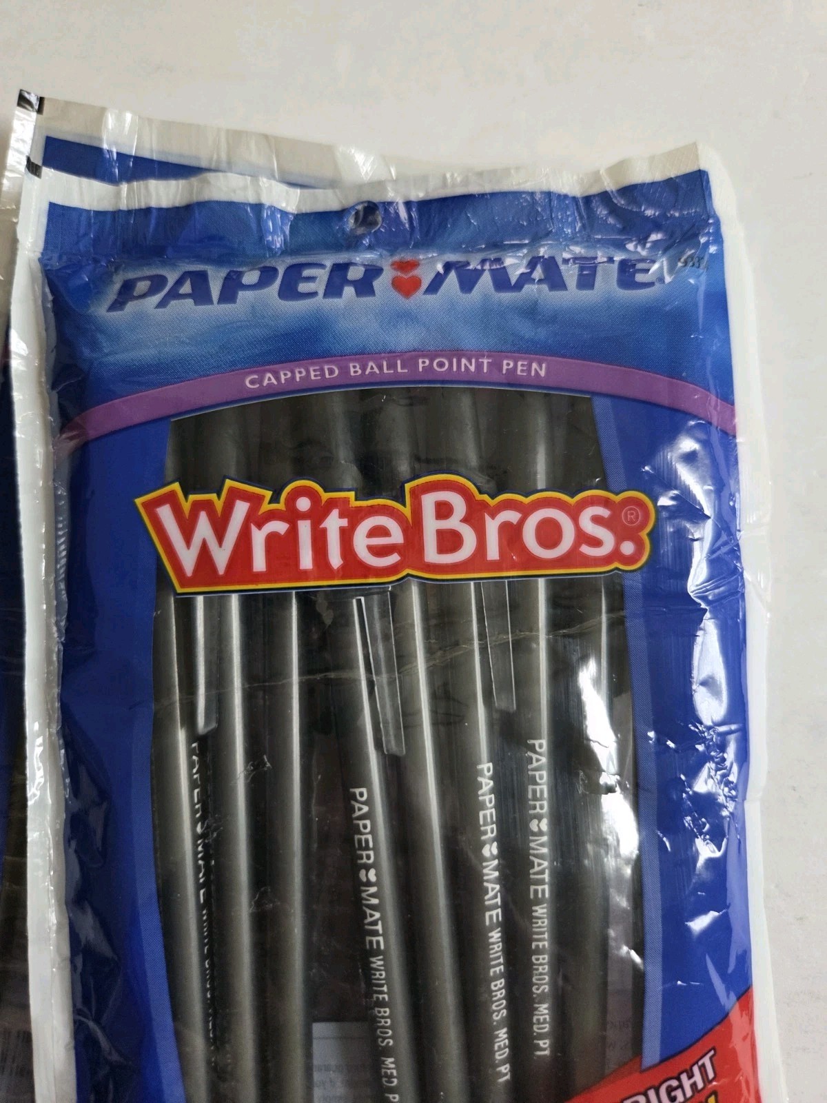 Vtg 2004 Paper Mate Write Bros Ballpoint Pens 10-Pack Black Ink NOS (2 Packs)