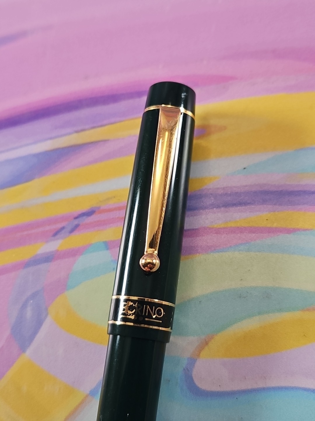 Pilot Ecrino Twist Cap Ballpoint Pen, Green, Black Ink Tested/Working