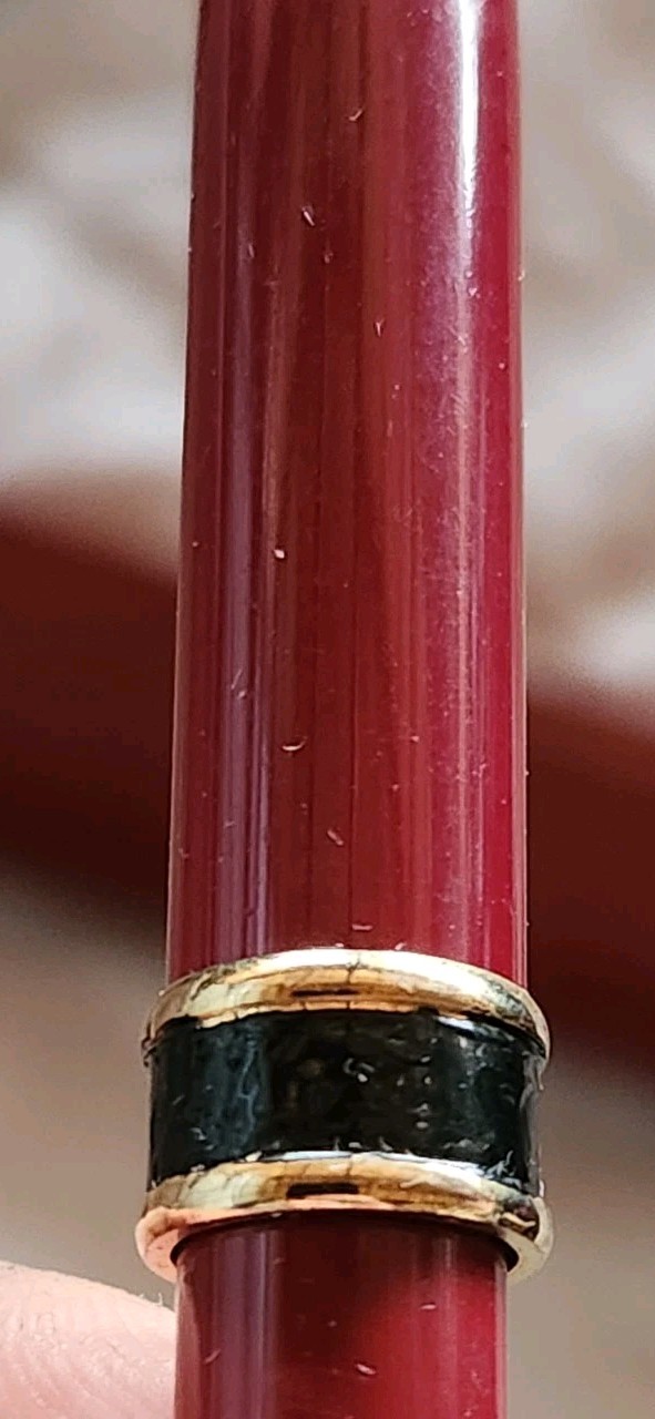 VTG Red Ballpoint Pen Set With Case Maker Unknown As Is