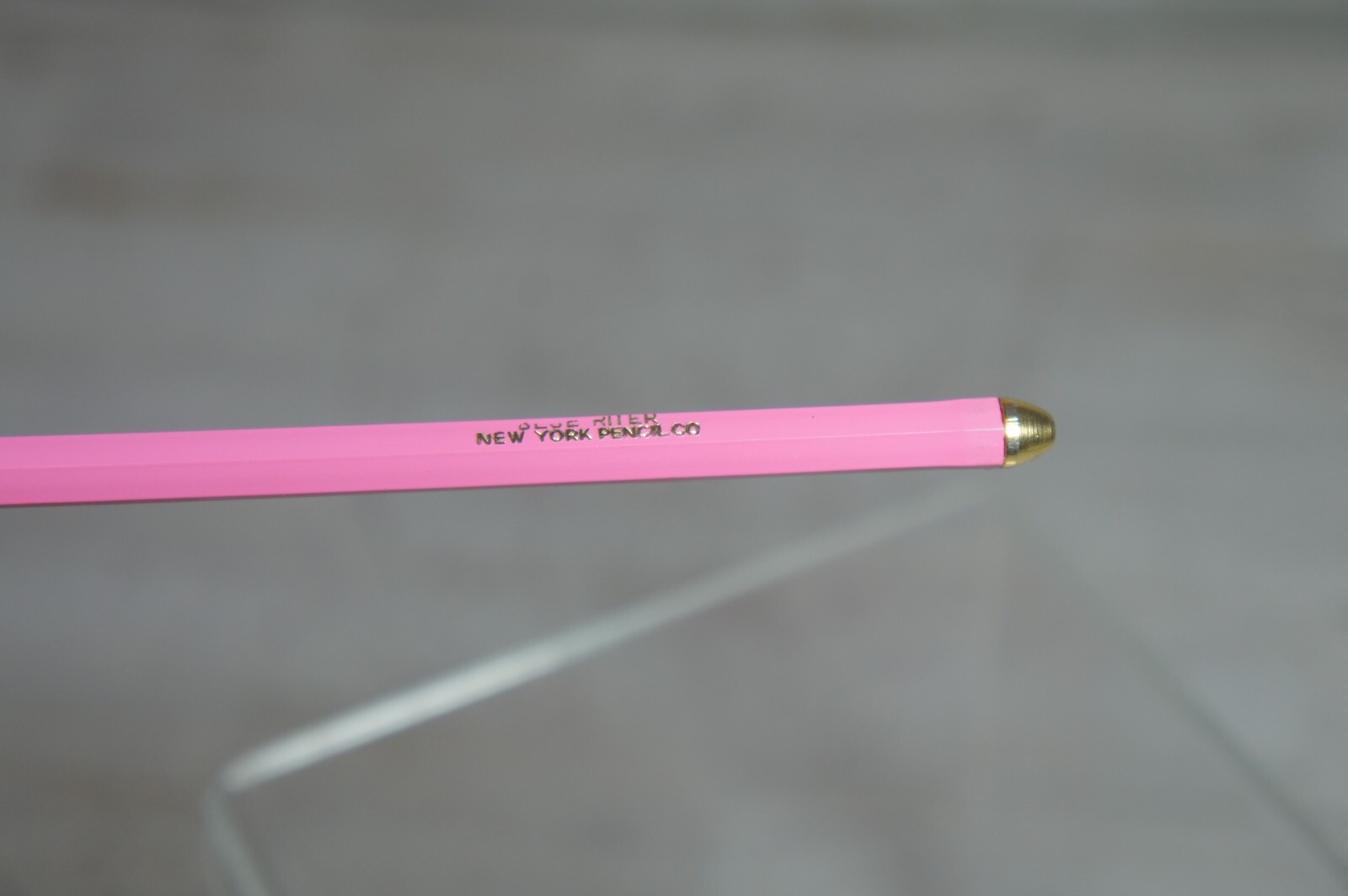 Vintage Blue Riter New York Pencil Co Pen Pink Brass 5″ *Dry Ink*