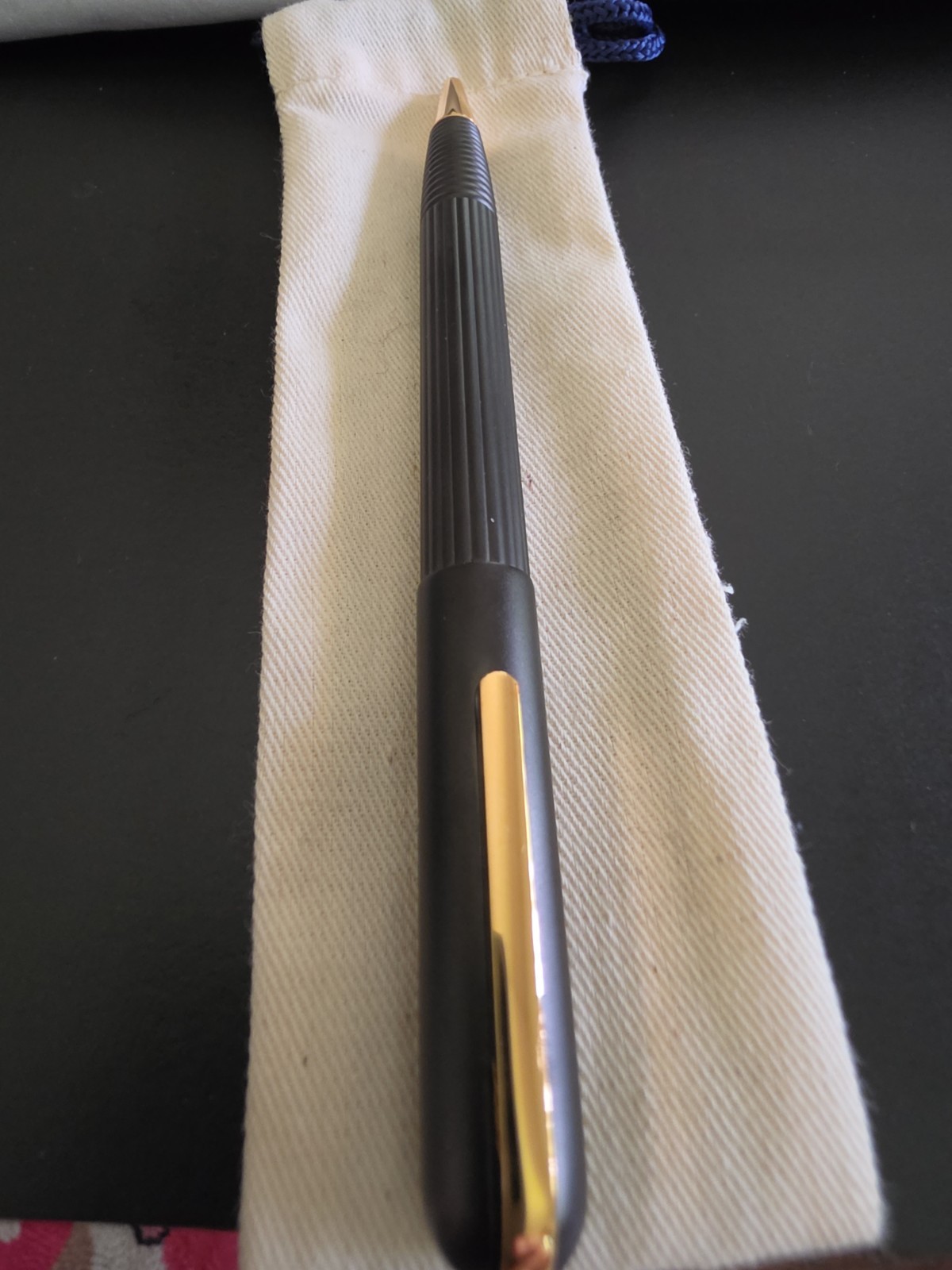 Lamy Imporium Black Titanium Guilloch Ballpoint (L292) Very Rare Winning Design
