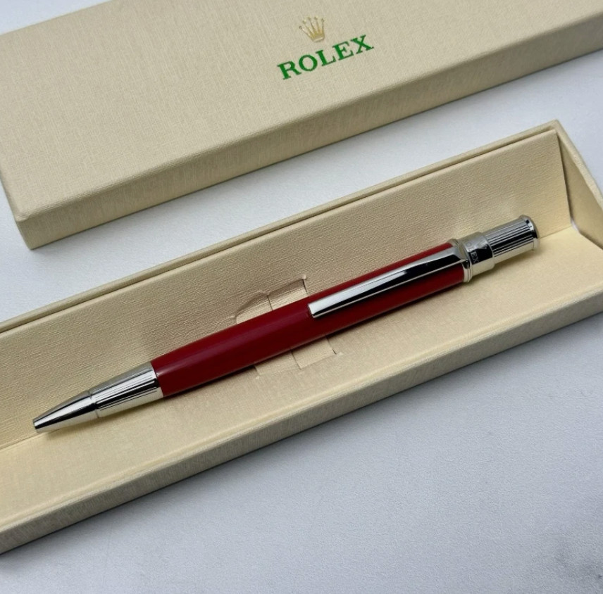 New 2025 Rolex Red Ruby Oyster – Ballpoint Pen – Full Box with Pouch VIP Gift