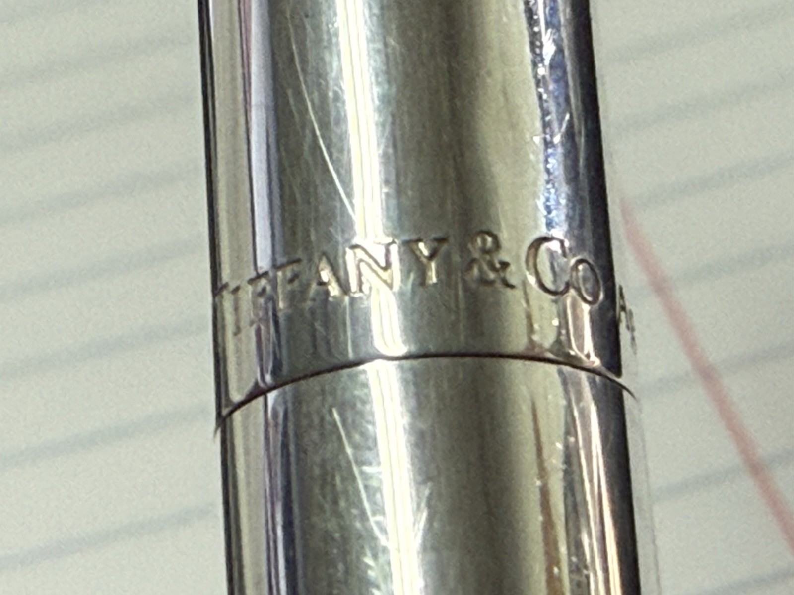 Classic Tiffany & Co «T» Clip Sterling Silver 925 Twist Ballpoint Pen Germany