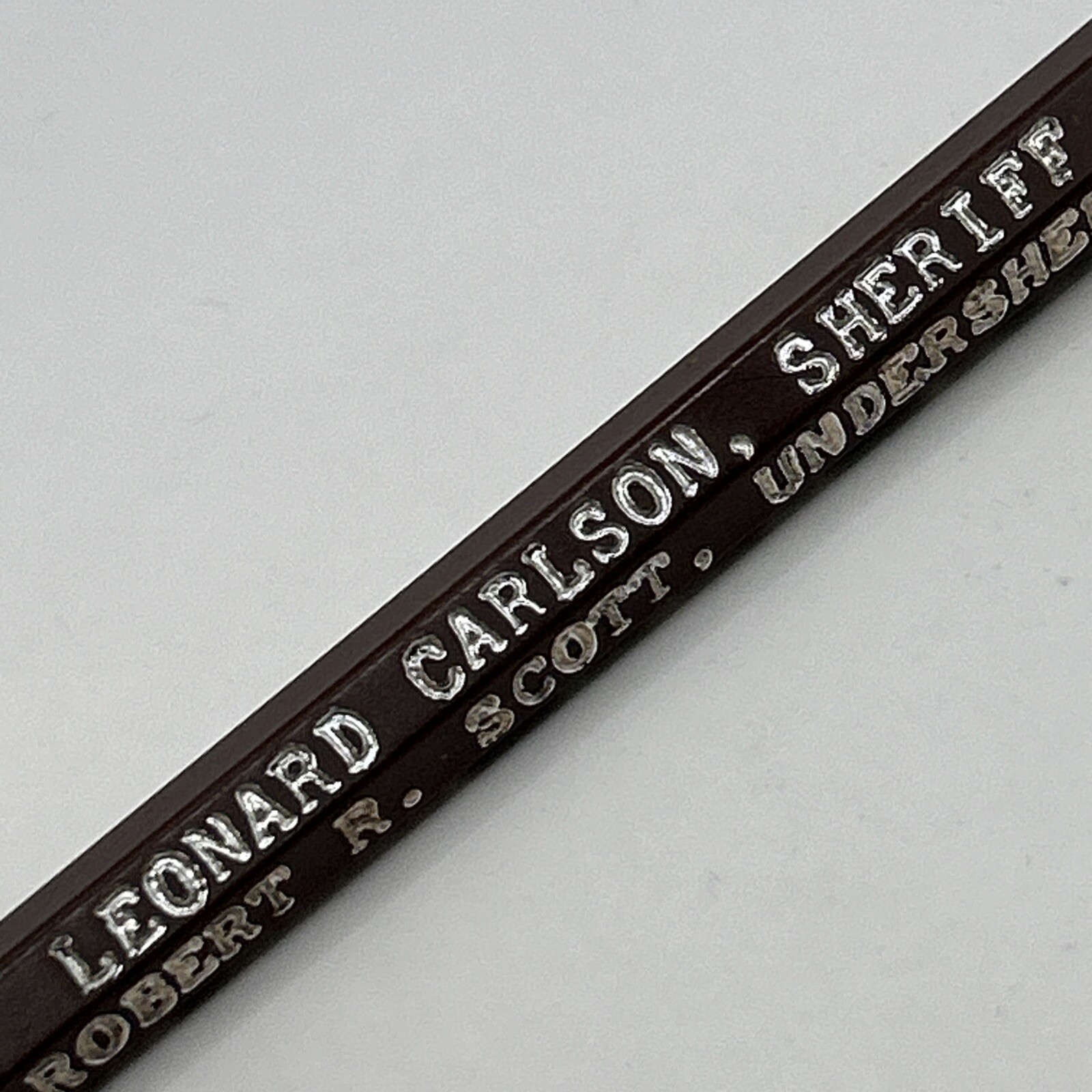 VTG Stick Pen Leonard Carlson Sheriff Robert Scott Undersheriff Kinsley Kansas