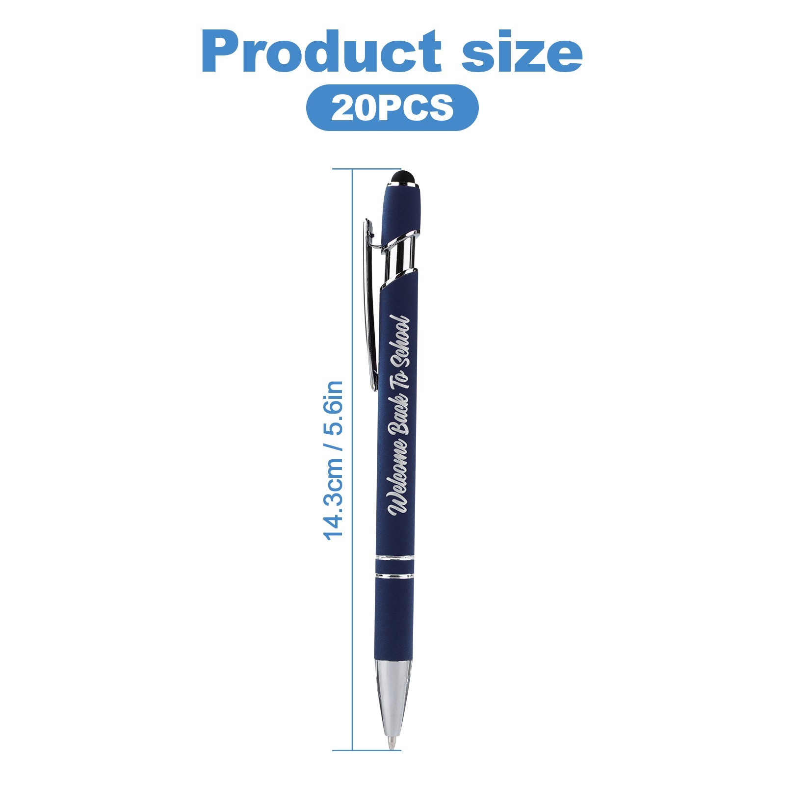 20Pcs Welcome Back to School Pens Bulk Student Gifts Classroom Teacher Rewards