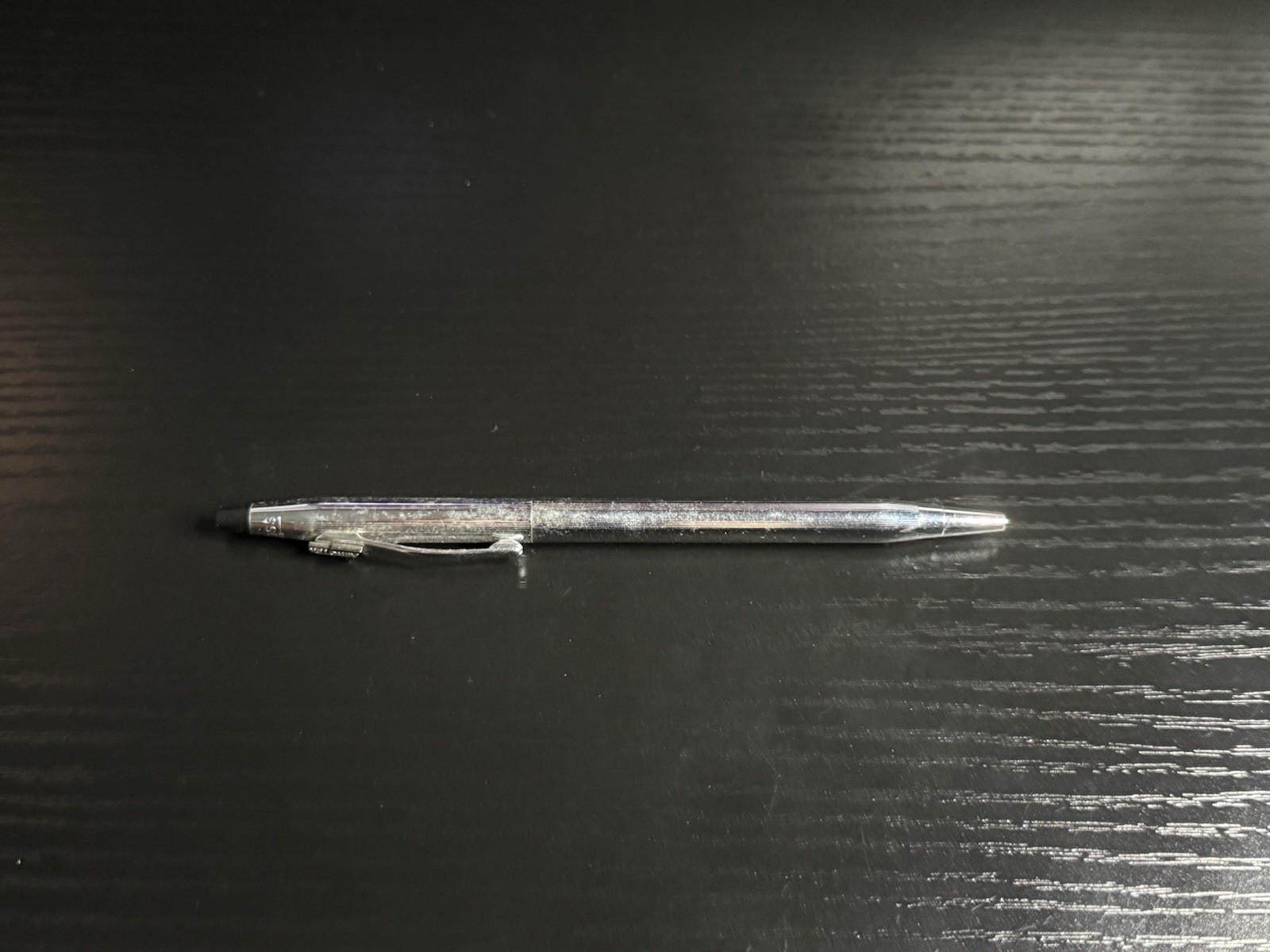 Silver Tone Metal Ballpoint Pen Silver Collectible Writing Instrument