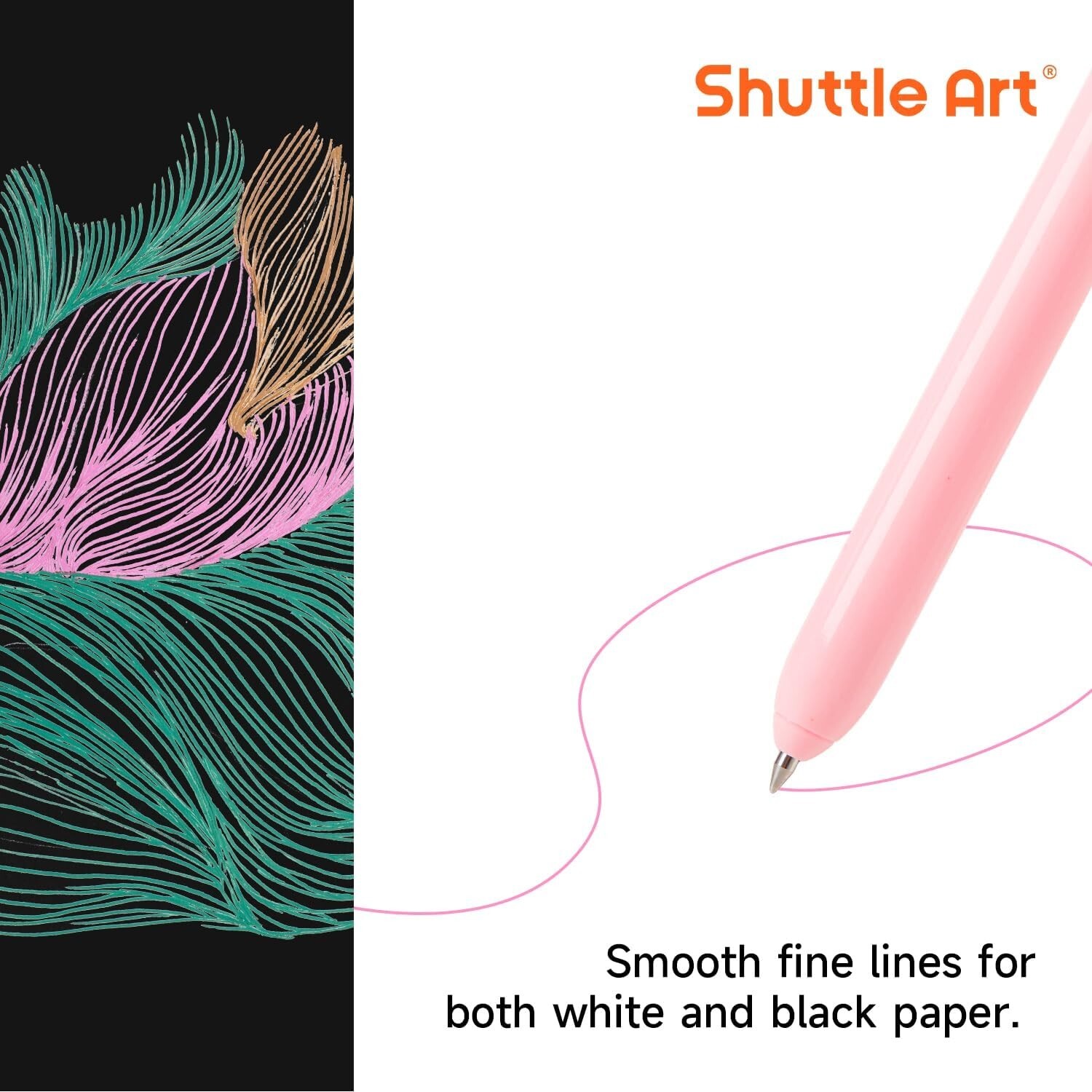 10 Versatile Pastel Ink Pens with Durable Clips – Ideal for Writing & Sketching