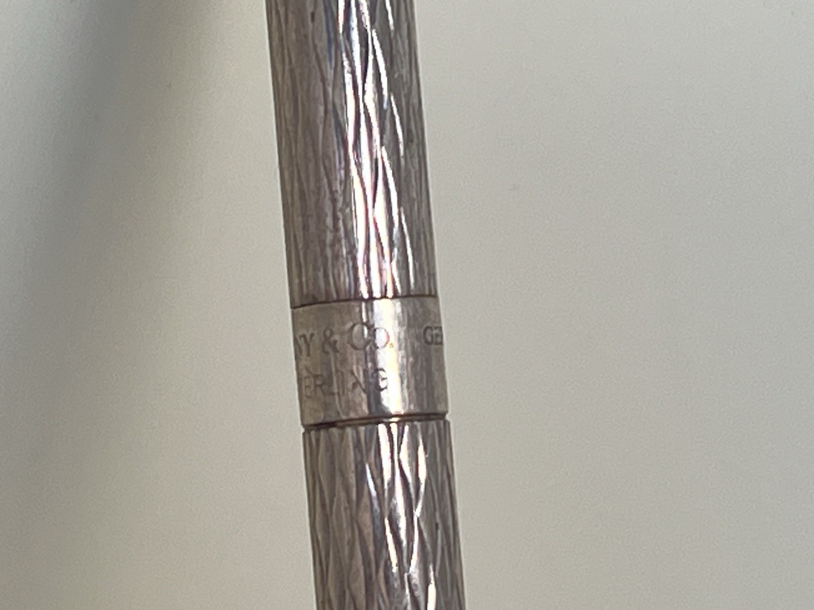 Tiffany & Co Sterling Silver 925 Purse Pen Engraved Scroll w Pouch