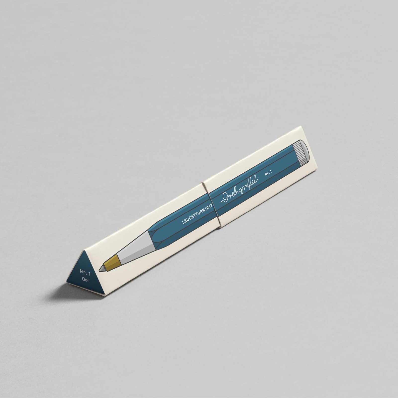 Leuchtturm1917 Drehgriffel Retro Gel Pen Stone Blue Hexagonal Design 1 Count