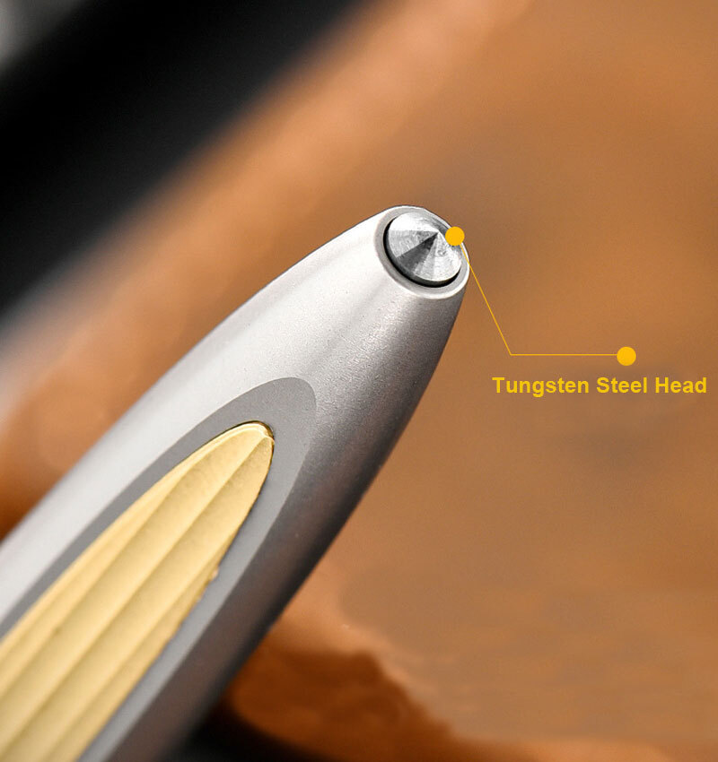 Practical Titanium Pocket Ballpoint Pen Signaturing Working Outdoor EDC Pen
