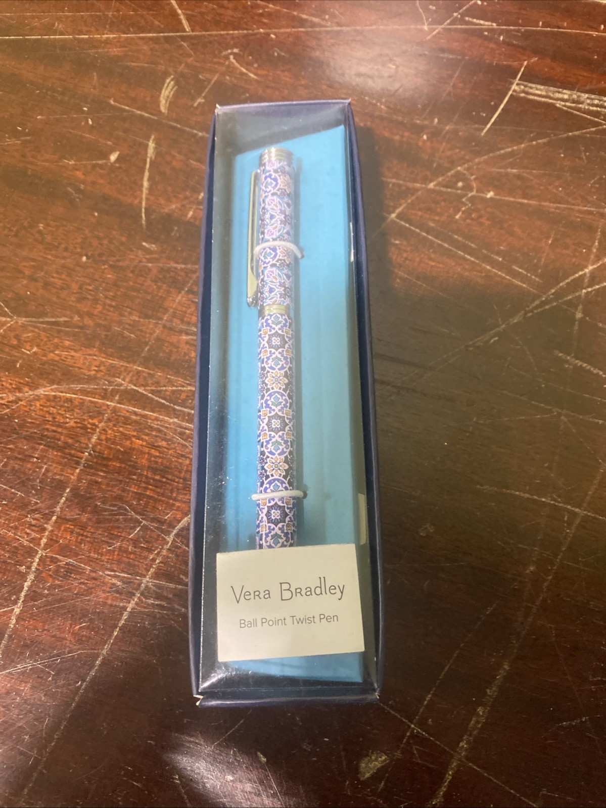 NEW VERA BRADLEY BALL POINT PEN, BLACK INK, Lisbon MEDALLION #24363-15566 NIB