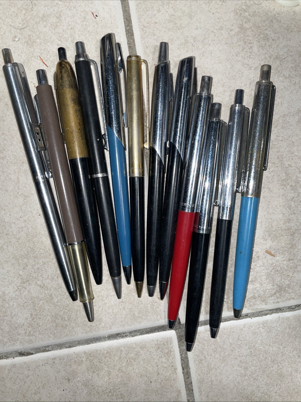 12-Vintage Paper Mate Pen Lot – Double Heart Not Tested