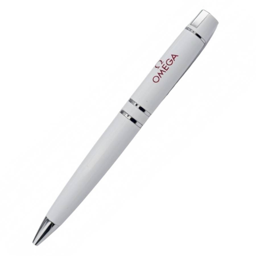 OMEGA White Silver Pen Official Timekeeper Collectible Branded Accessory