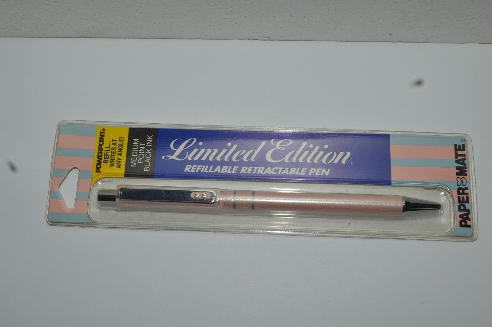 PAPER MATE Limited Edition Ball Pen Pearlescent Soft Pink Japan Made 1989 MIP
