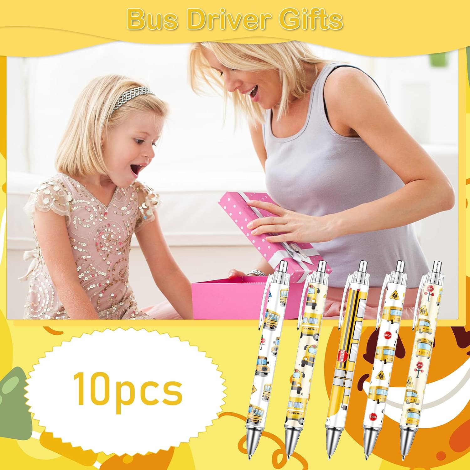 School Bus Driver Ballpoint Pens 10 Pcs Bus Driver Appreciation Gifts Pens Set I