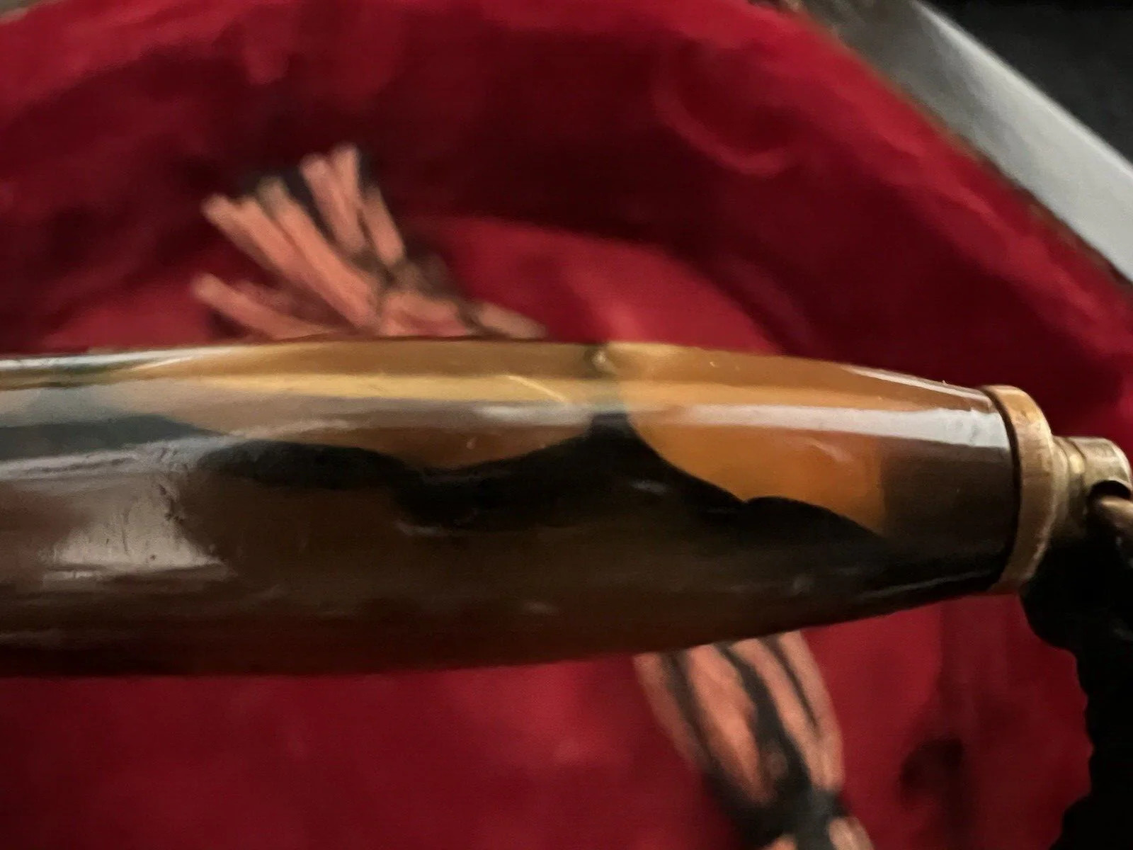 Celluloid Marbled Mechanical Pencil With Hook Charm Vintage 1930