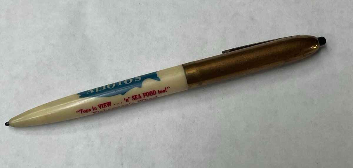 Vintage Alioto’s Fisherman’s Wharf – Advertising Pen – San Francisco California