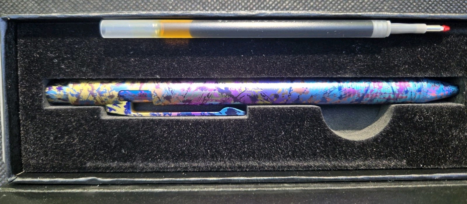 Ketuo Halo 2 Bolt Action Pen 80’s Grunge Titanium New In Box W/Xtra Cartridge