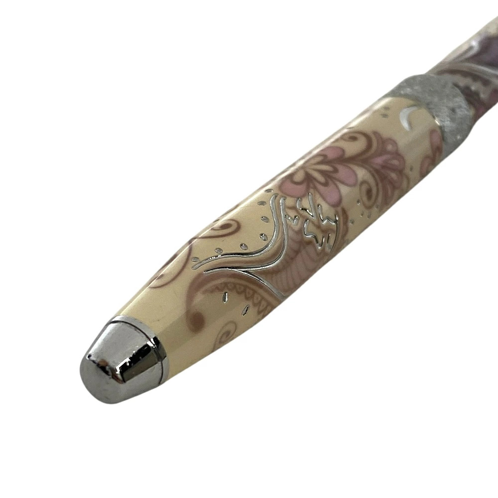 Cross Botanica Ballpoint Pen Botanical Pattern Silver Pink Purple Twist