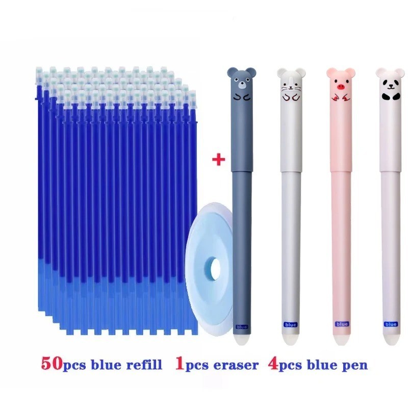 55pcs/lot Erasable Gel Pen 0.5mm Refill Rod Magic Ink Erasable Pen Washable