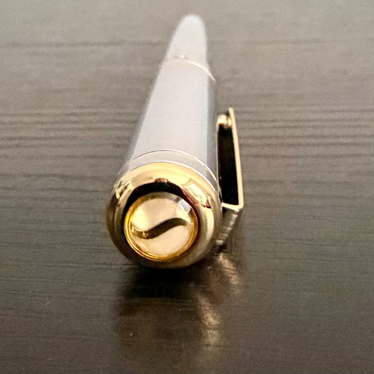 Scrivener of London Ballpoint Pen Silver and Gold Lacquer, Made in Germany -NEW