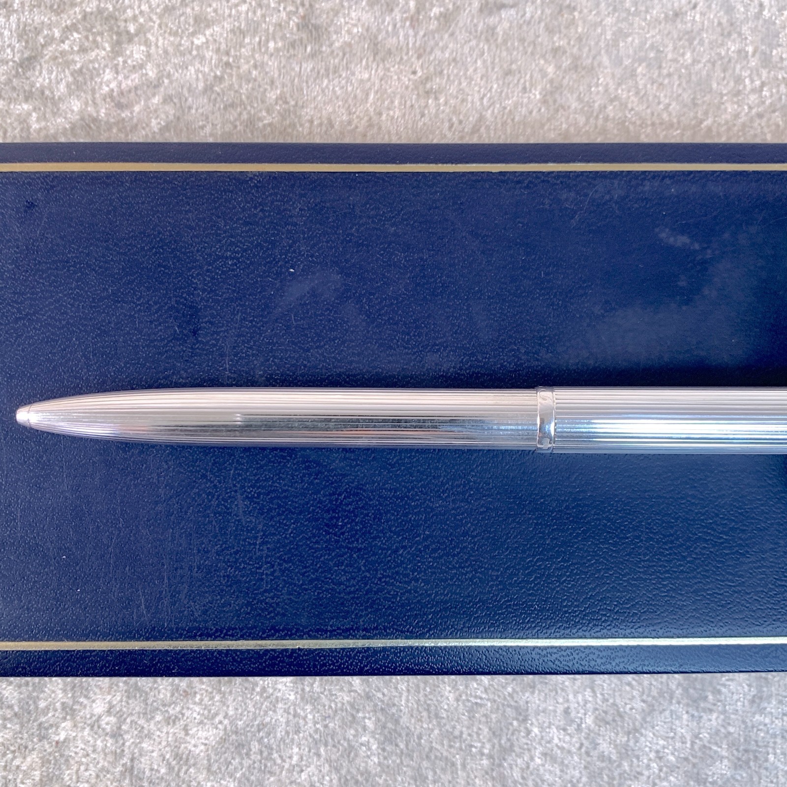 Vintage Dunhill Ballpoint Pen 925 Sterling Silver with Case