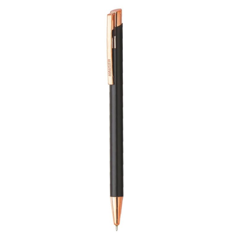 Hauser Aurus Rose Gold Metal Ball Pen Retractable Mechanism For Smooth Writing