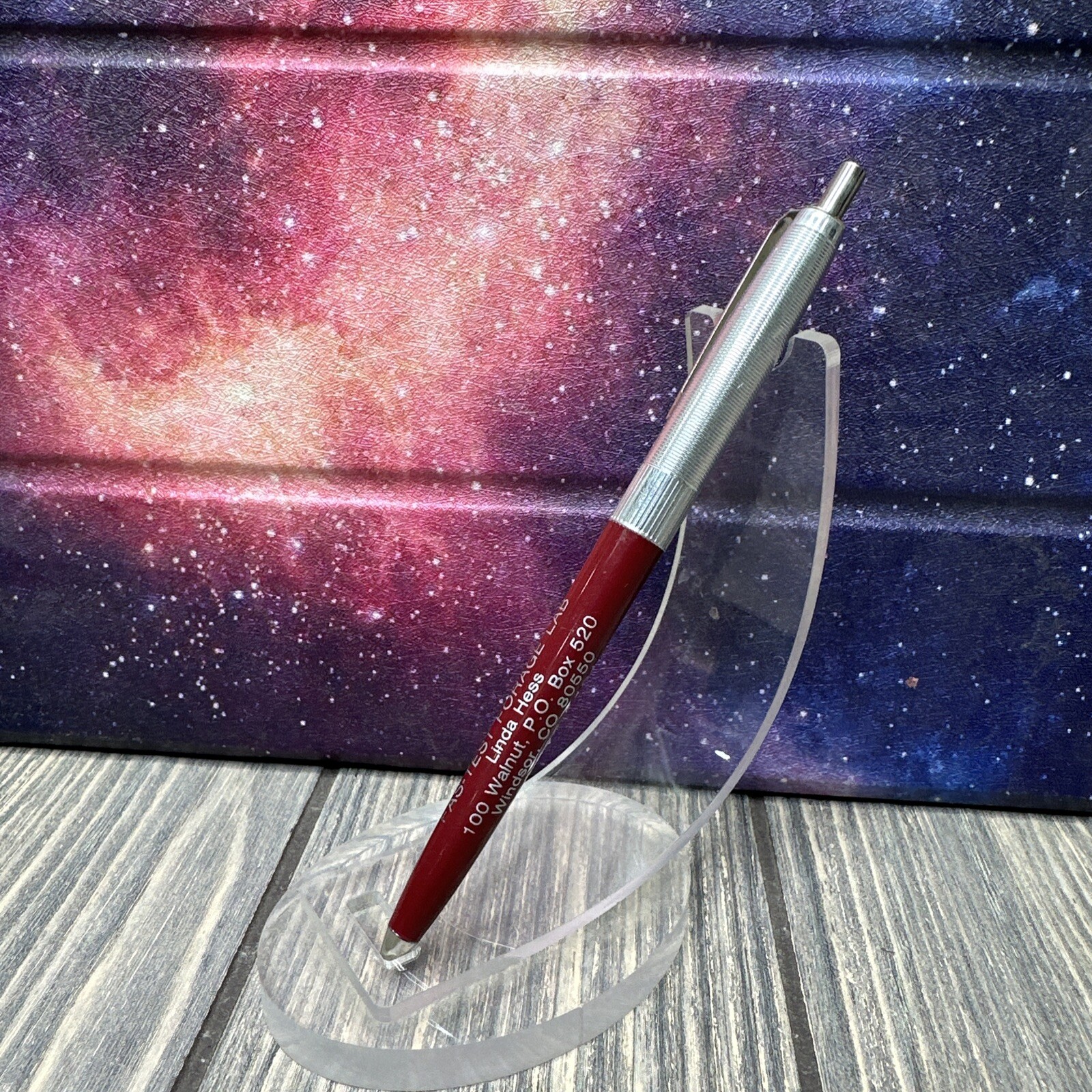 Vintage Fas-test Forage Lab Linda Hess Windsor CO Pen Advertisement