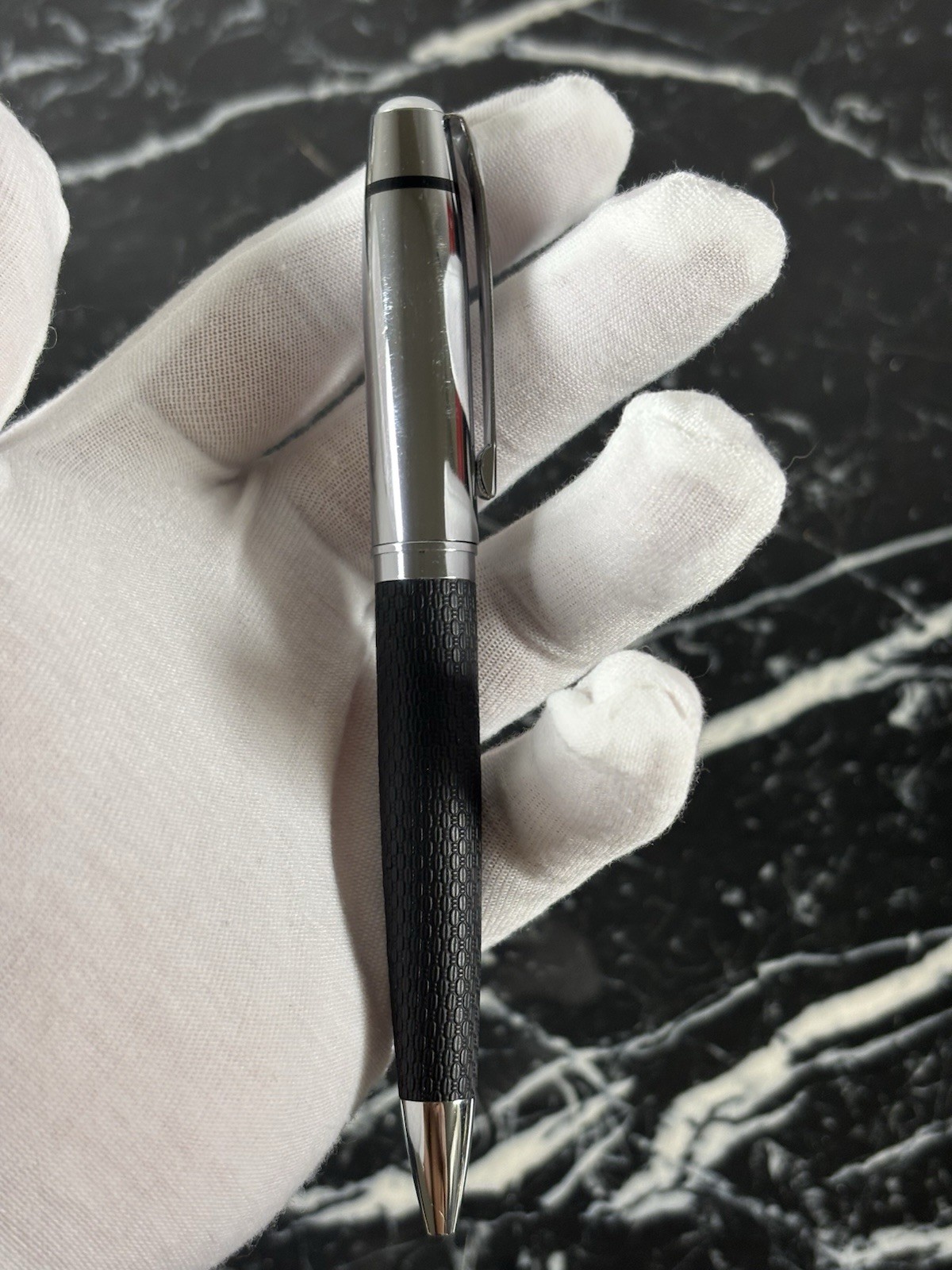 Porsche Silver Ballpoint Pen Black Ink