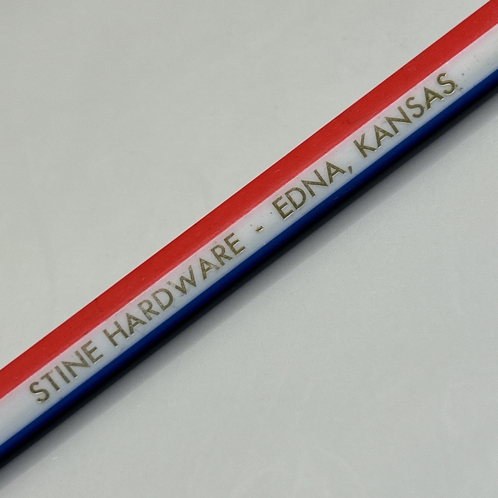 VTG Ballpoint Stick Pen STINE HARDWARE Edna KS Kansas