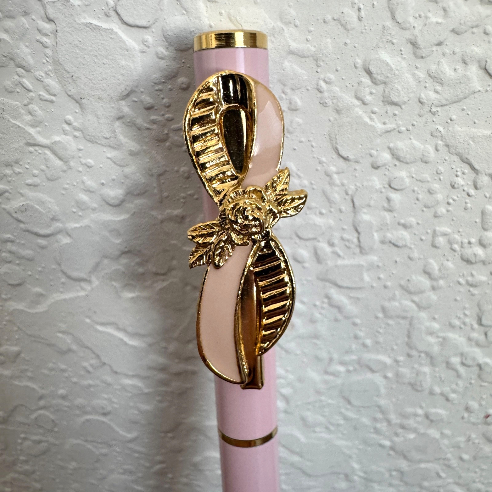 Vintage 1995 Avon Pink Enamel Breast Cancer Awareness Ballpoint Pen