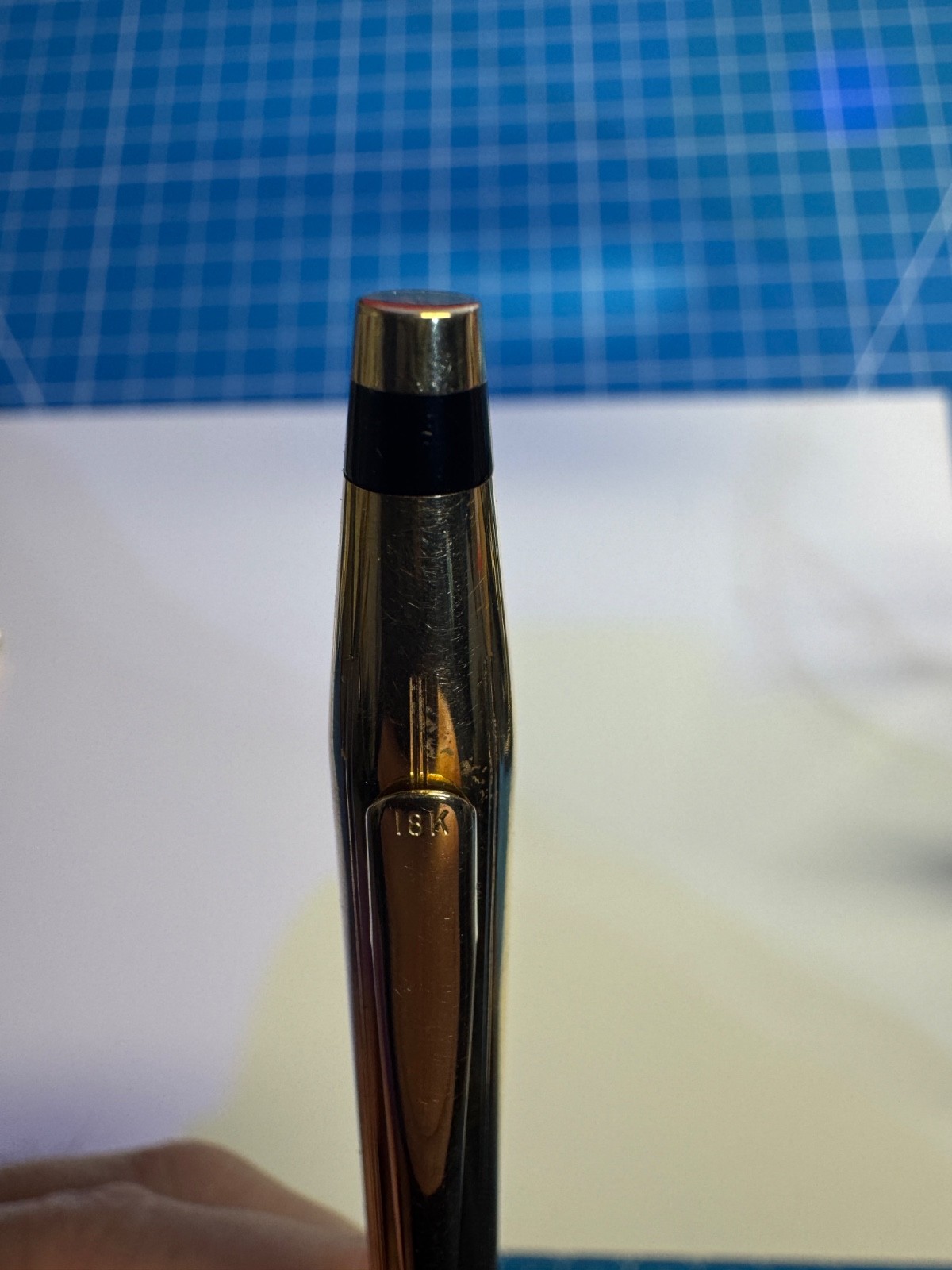 18K Solid Gold 750 Cross Century Ballpoint Pen-Pencil Set Rare Vintage