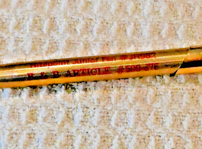 True Salesman’s Sample Ritepoint Ballpoint Pen both Van Heusen + Carnvial logos