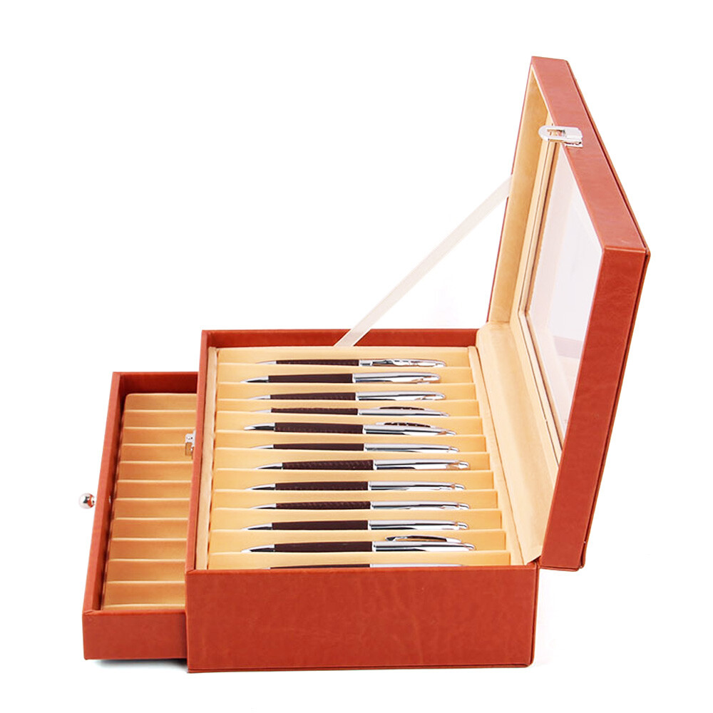 24/36 Slots Fountain Pen Display Box Pencil Storage Organizer Case Collection